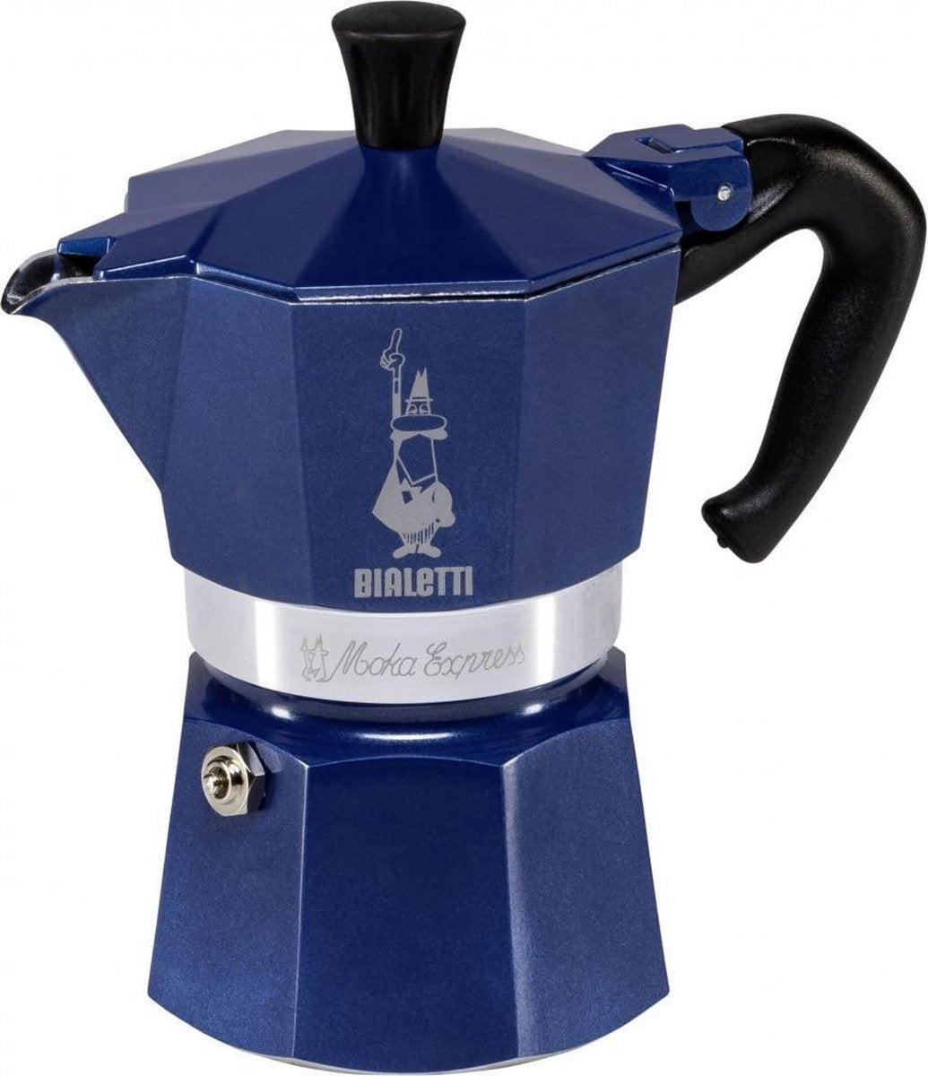 Bialetti Moka Express Marocco Blauw - 3 kops