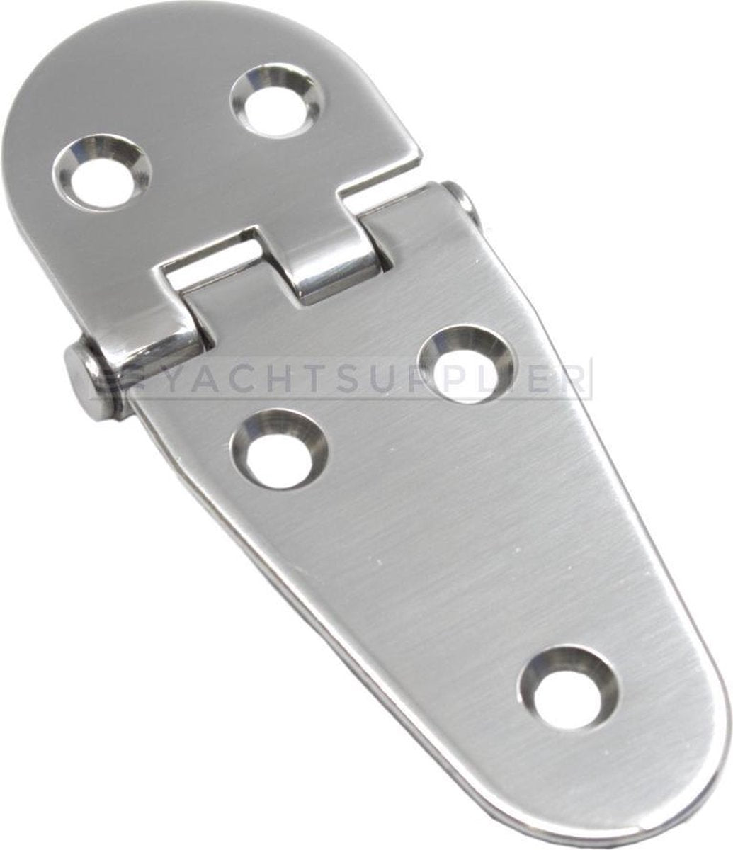 Luikscharnier - 100x39x2 - Rvs 316 - Knoop onder