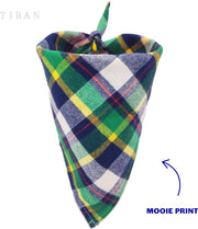 Bandana hond | Hondenhalsdoek ruit groen  | Hondensjaal | Hondenkleding | Hondenhalsband
