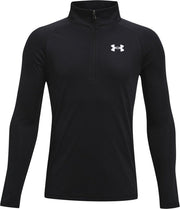 UA Tech 2.0 1/2 Zip-Zwart / / Wit maat: 134    kinderen > sport fitness > tops > lange mouwen