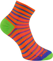 Wrightsock Coolmesh Quarter - Oranje/Blauw/Groen - L (41