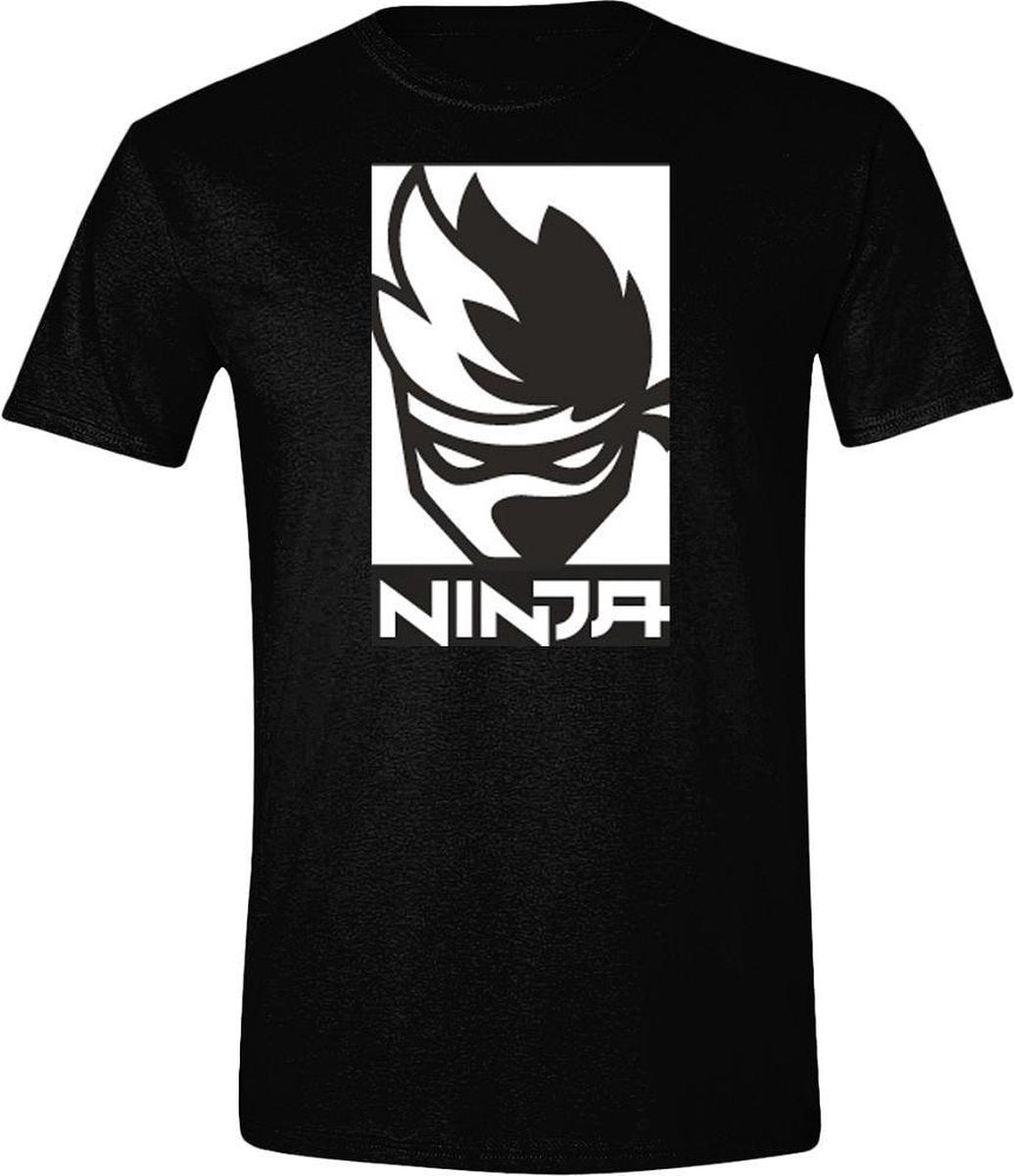 Ninja - White Logo Men T-Shirt - Black - XL