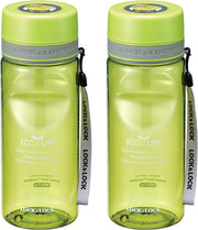 Lock&Lock Waterfles | Drinkfles - 600 ml - BPA-vrij - Lekvrij - Groen - Set van 2 stuks