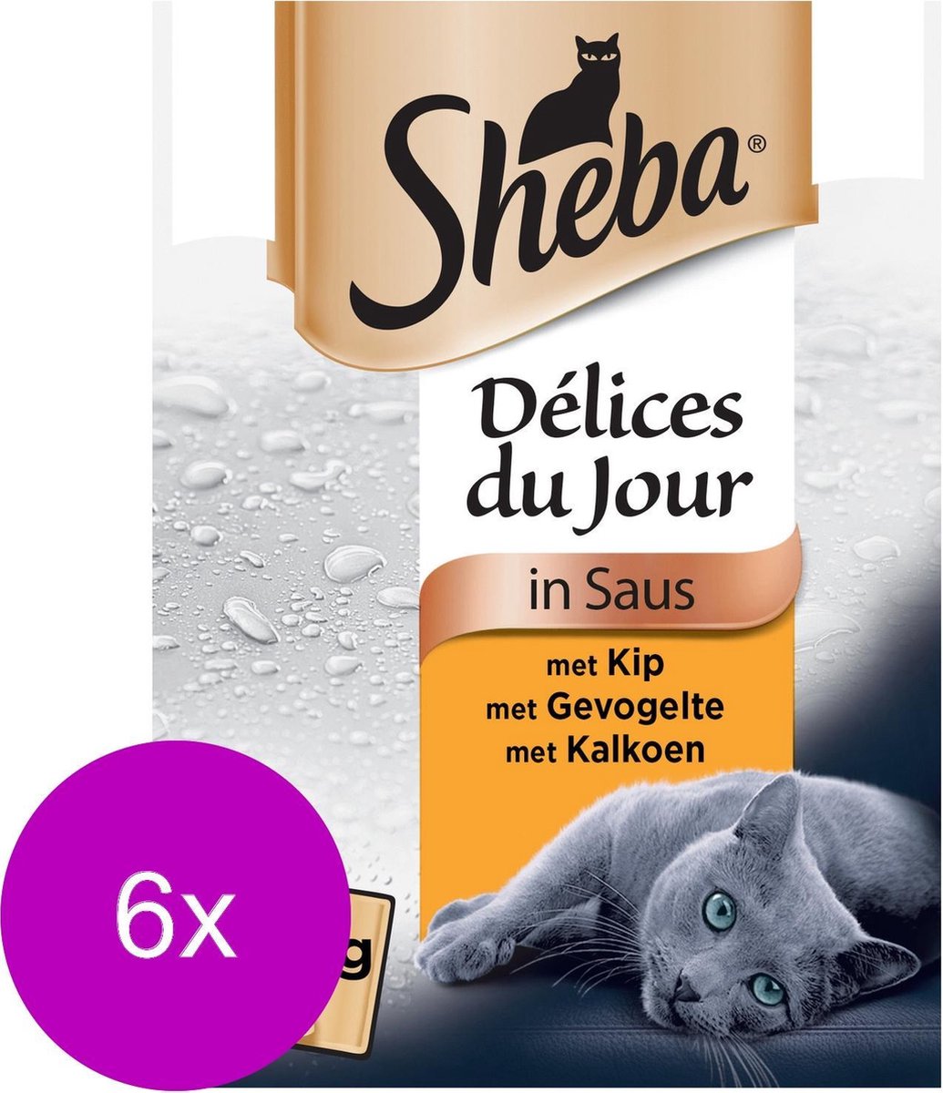 Sheba Mp Delice Du Jour 6x50 g - Kattenvoer - 6 x Gevogelte