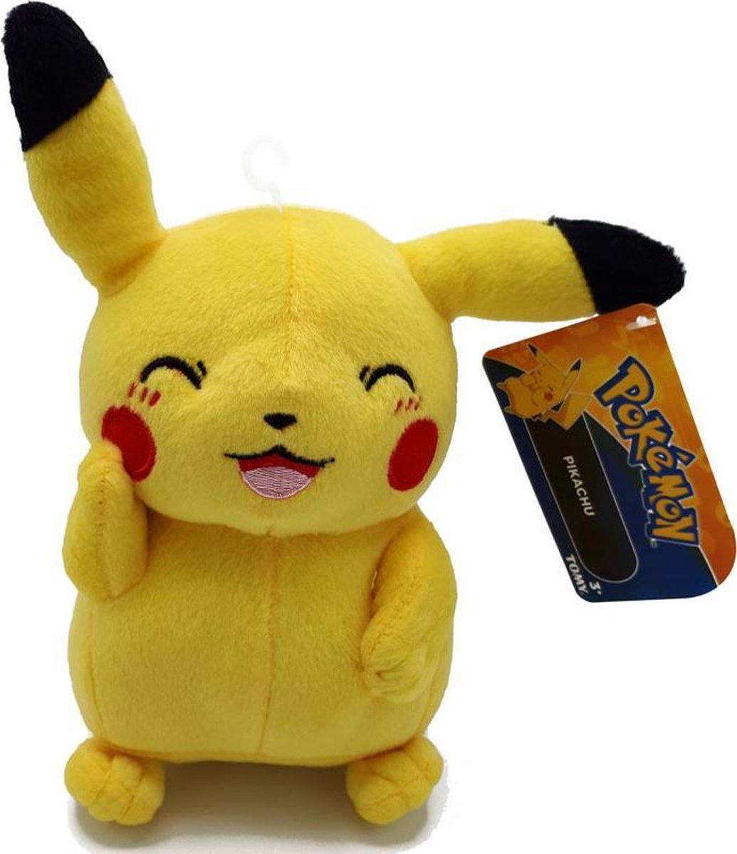 Pluche Pikachu knuffel knipoog 20 cm - Pokemon knuffels - Speelgoed voor kinderen