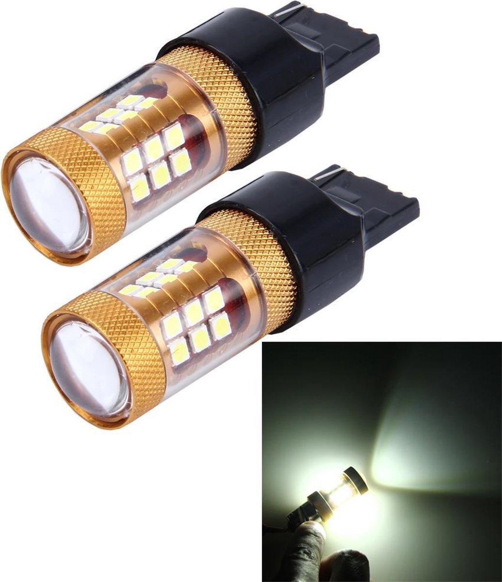 2 STUKS 7440 15 W 1300LM 6500K 28 SMD-3030 LED auto remlichten draaien licht