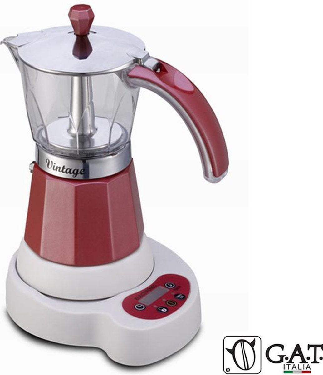 G.A.T. Italia Vintage Rood 6 kops - Elektrische percolator
