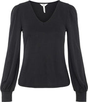 Objannie L/s V-neck Top Noos 23035748 Black