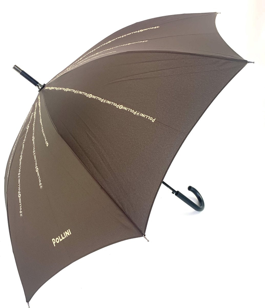 Pollini lange paraplu automatisch Matrix bruin