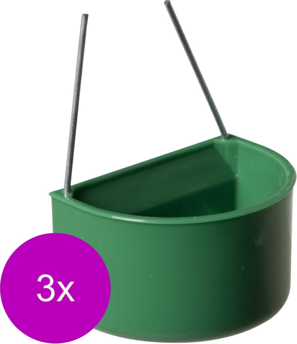 Fauna Colibribakje Groen - Vogel - Voerbak- Drinkbak - 3 x Small