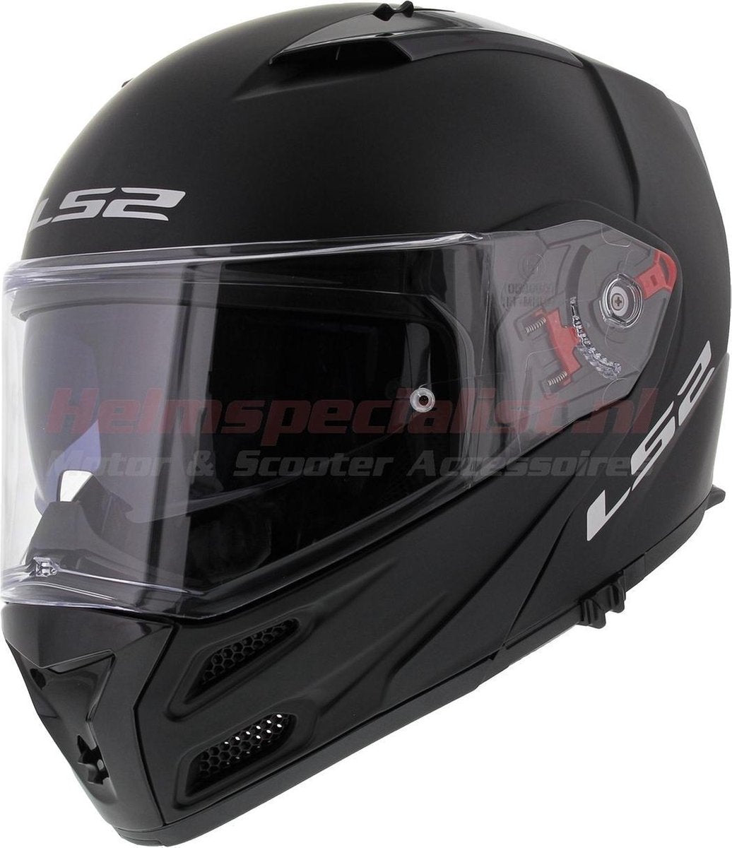 LS2 FF324 Metro Systeemhelm - Motorhelm - Mat Zwart - Maat XS