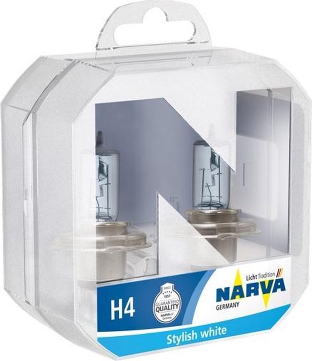 Narva Autolampen H4 Range Power Blue+ 12v 60/55w Wit 2 Stuks