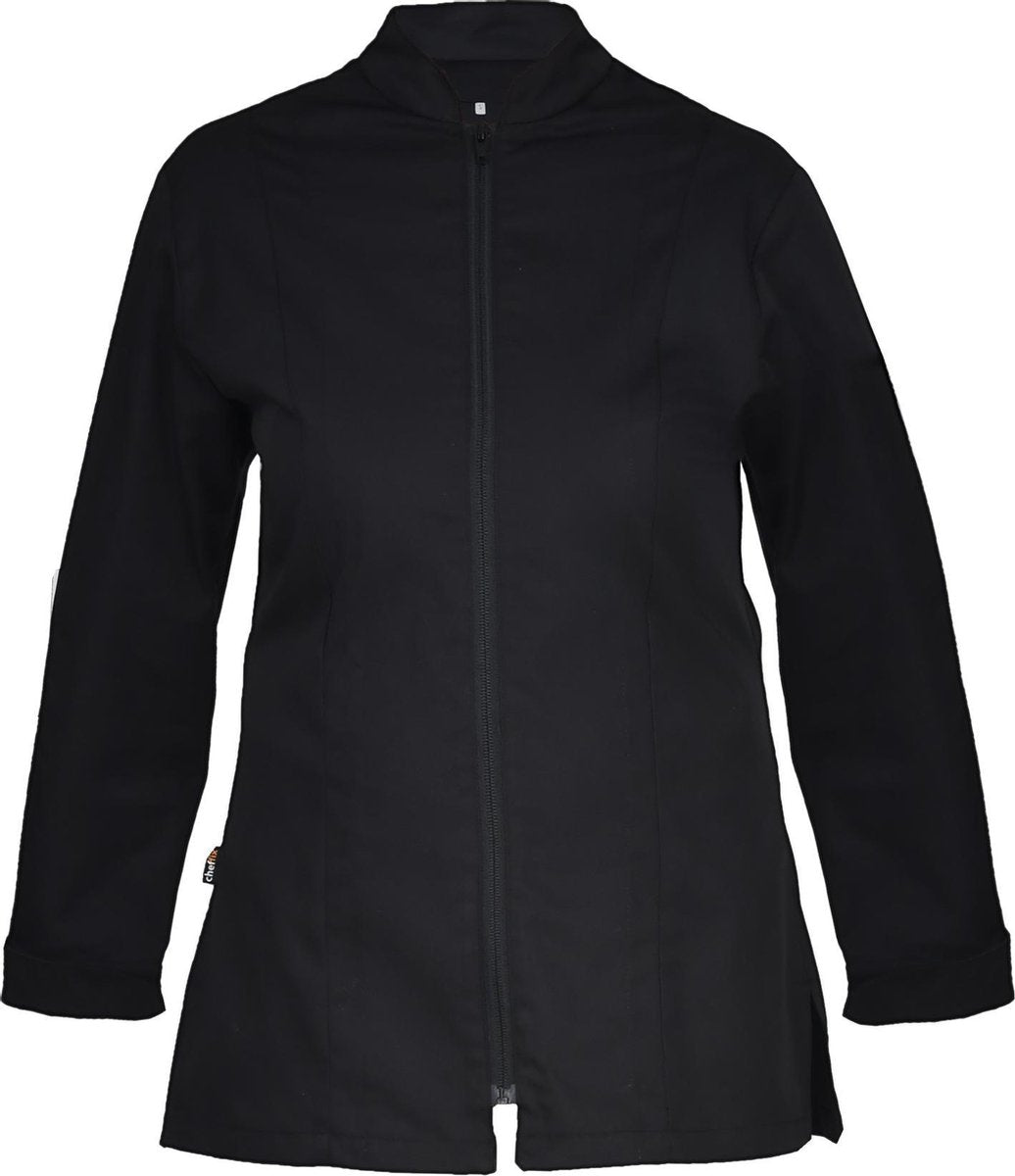 Cheffix Koksbuis TARA Twill 215gr/m2 Zwart XS
