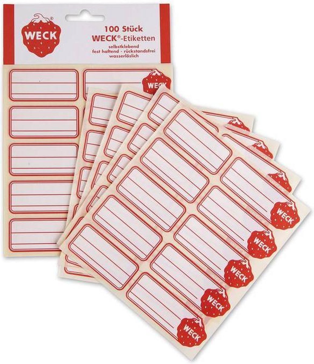 Weck-etiketten pak a 100st (10 vel a 10)
