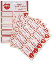 Weck-etiketten pak a 100st (10 vel a 10)