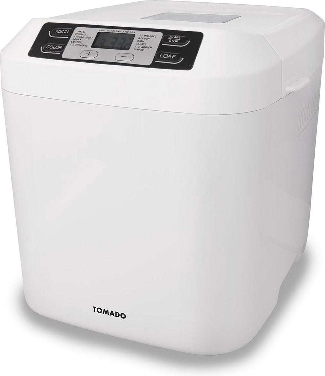Tomado TBM8001W - broodbakmachine - 800 gram - display - wit