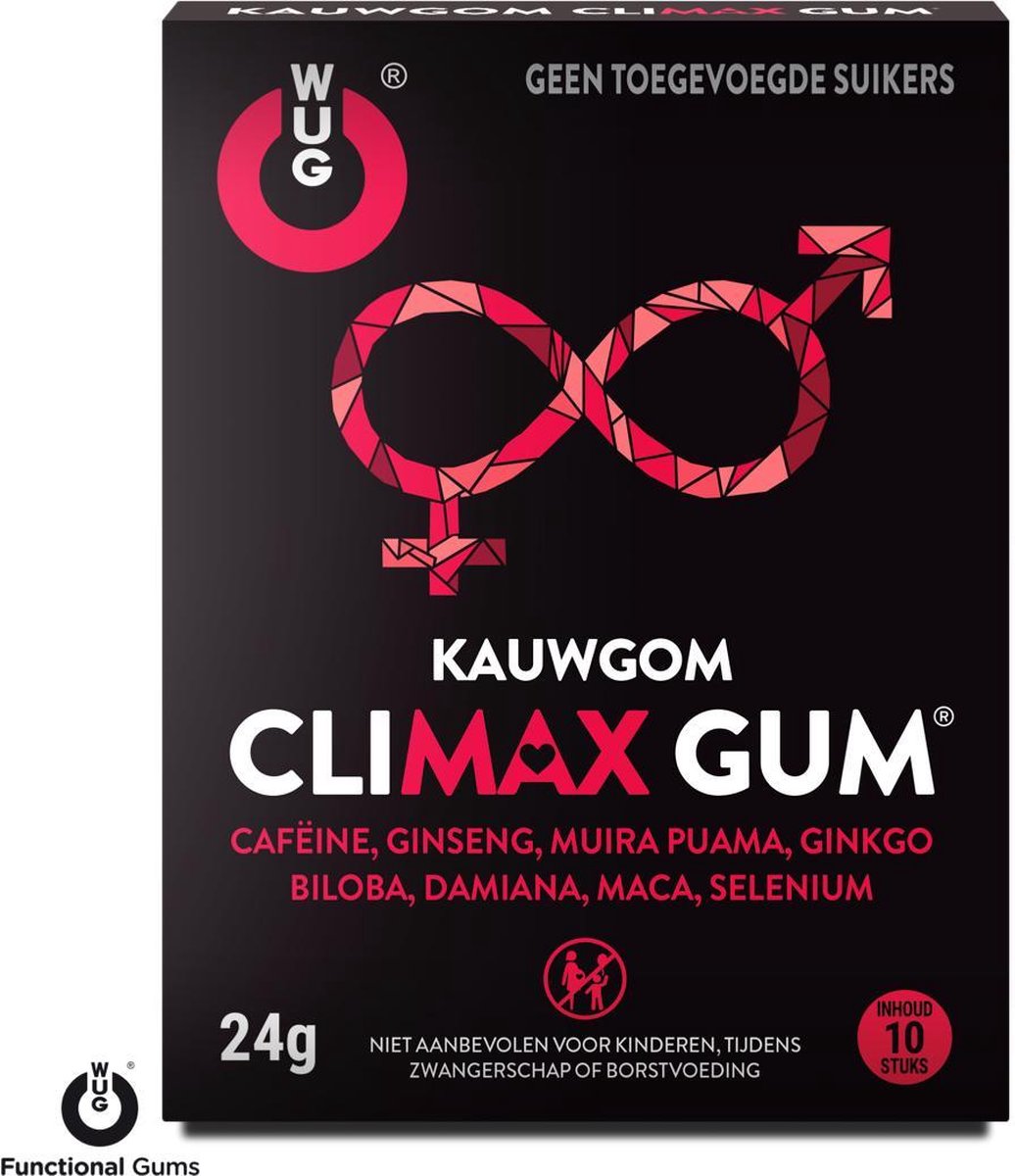 CLIMAX Kauwgom - Libido Verhogende Kauwgom- Intense Orgasmes- Voor Man en Vrouw - 3 pack (30 stuks)