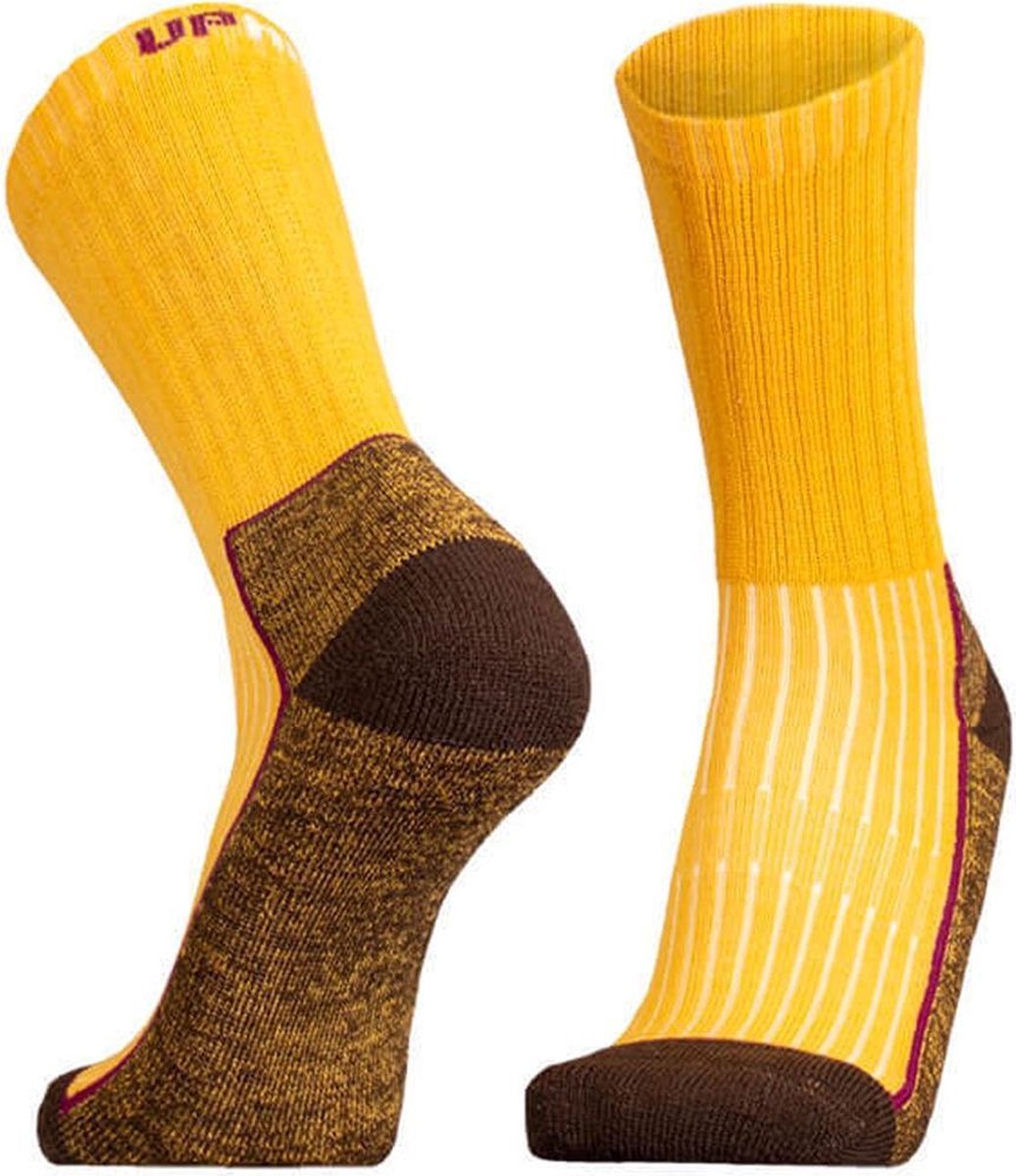2-Pack UphillSport Stevige Wandelsokken 8386.127 - Geel/Bruin - Unisex - Maat 35-38