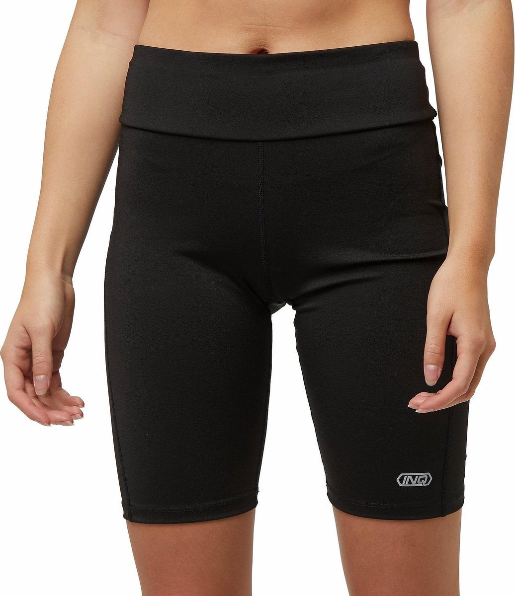 Inq Trie Korte Sportlegging / Hardloopbroek - Zwart - Dames - Maat M