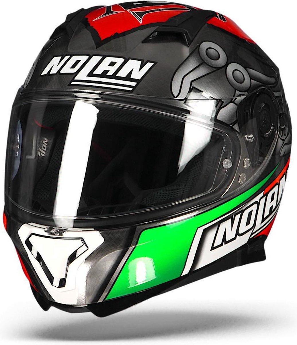Nolan N87 Gemini Replica N-Com 063 Melandri Integraalhelm - Motorhelm - Maat XXL