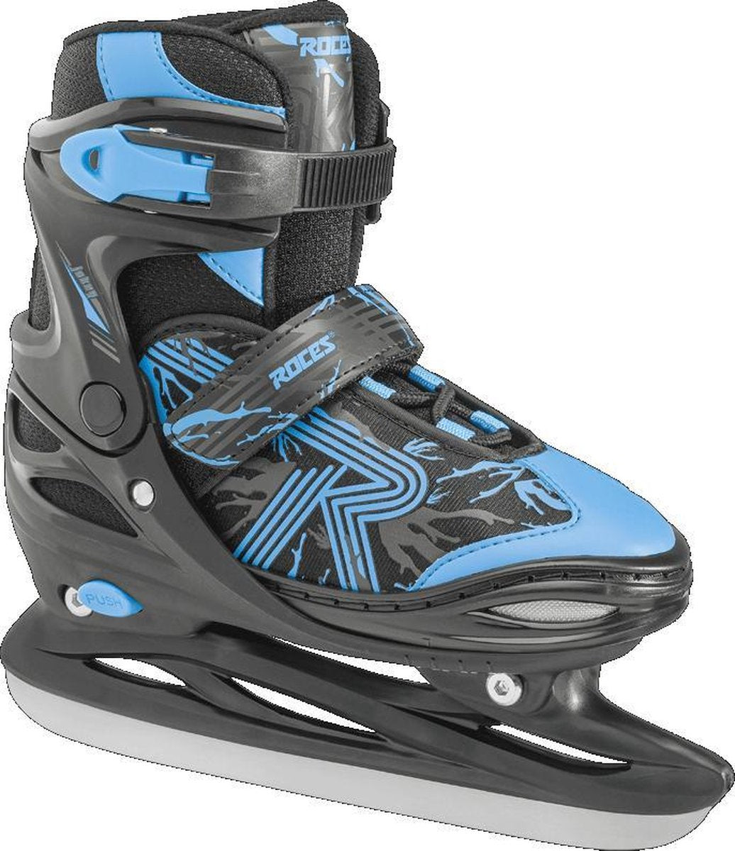 Roces - Jokey ice 2.0 - Verstelbare schaatsen - Maat 34-37 - Zwart - Blauw - IJshockeyschaats voor kinderen