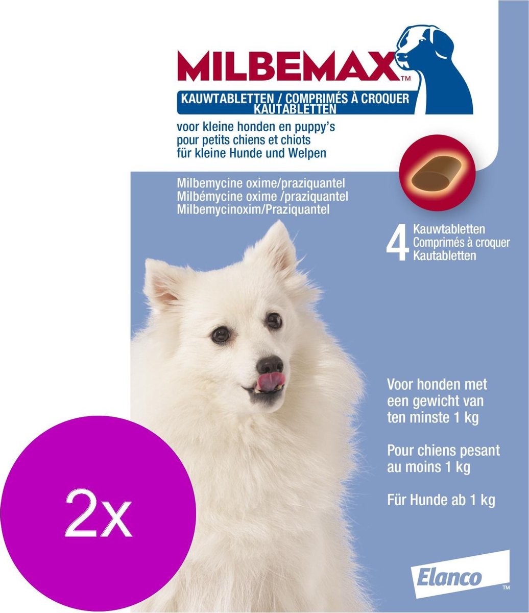 Elanco Milbemax Kauwtablet Kleine Hond - Anti wormenmiddel - 2 x 12 g 4 tab 1 Tot 5 Kg