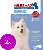 Elanco Milbemax Kauwtablet Kleine Hond - Anti wormenmiddel - 2 x 12 g 4 tab 1 Tot 5 Kg