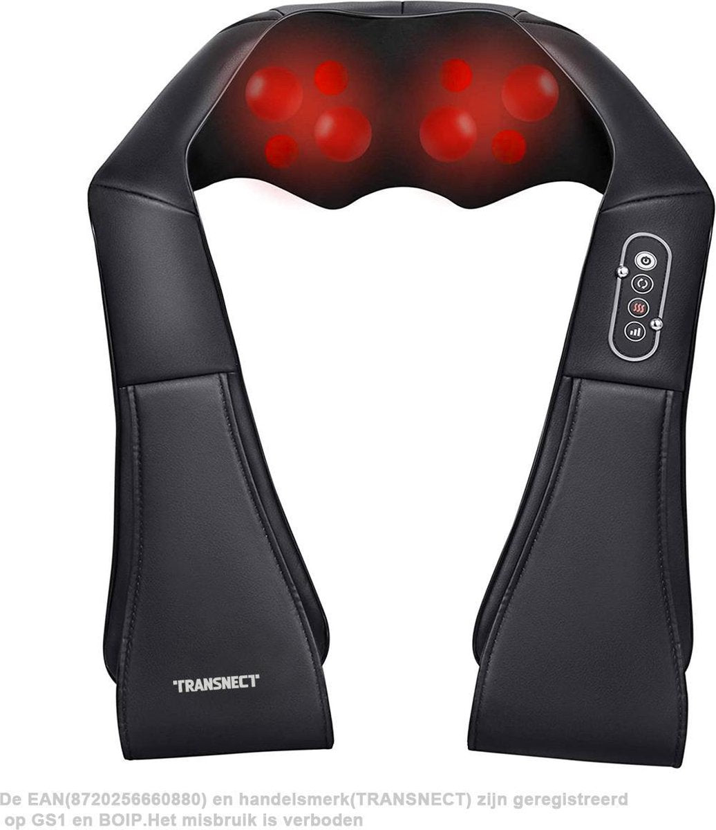 Massagekussen Shiatsu - met 8 3D diep kneden knopen - met warm functie - Draaibaar - gebruik thuis