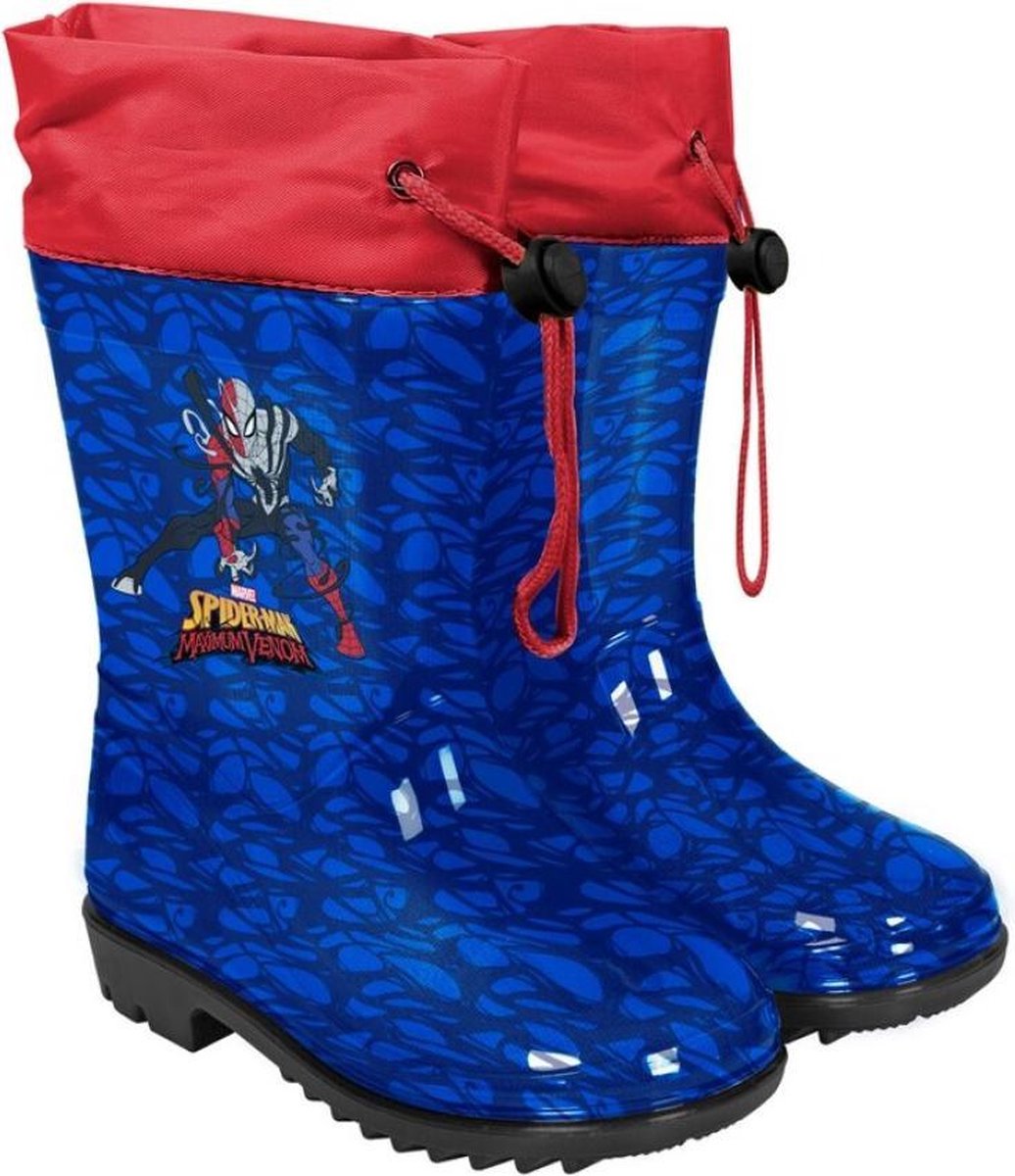 Perletti Regenlaarzen Spider-man Jongens Rubber/polyester Blauw Mt 26/27