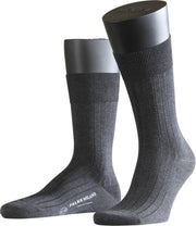 FALKE Milano Fil D'Ecosse Herensok 14683 - Grijs 3190 anthracite mel. Heren - 41-42