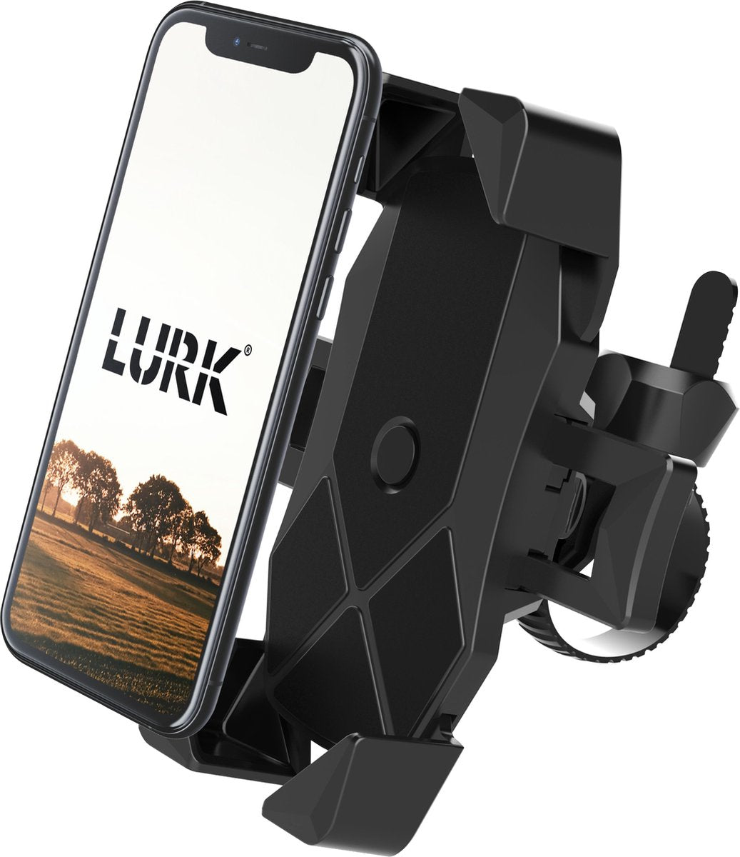 LURK® Telefoonhouder voor Fiets/Motor/Scooter – Fiets en scooter accessoires – smartphonehouder universeel - schokbestendig - 360° draaibaar – Tot 17 cm