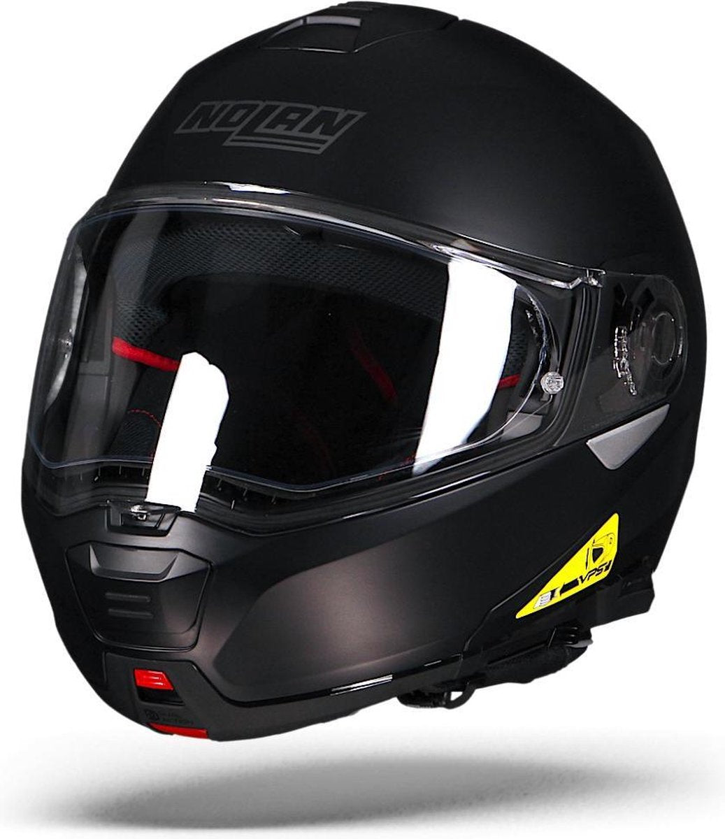 Nolan N100-5 Classic Flat Zwart N-Com 010 Systeemhelm - Motorhelm - Maat L