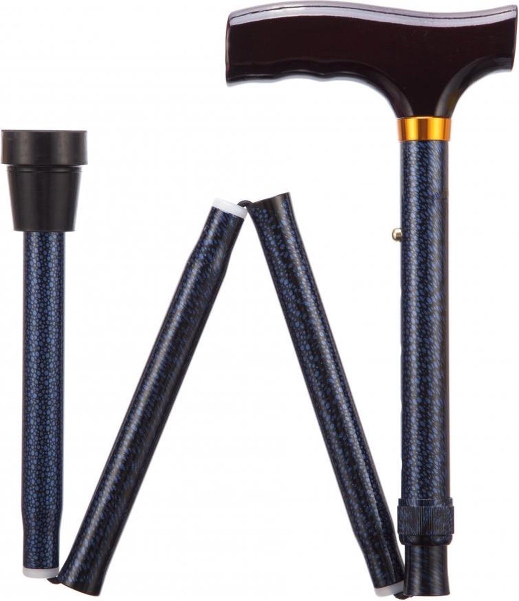 Opvouwbare wandelstok - blue ice 84 - 94 cm