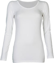 Claesens - Ronde Hals LS T-shirt Wit - S