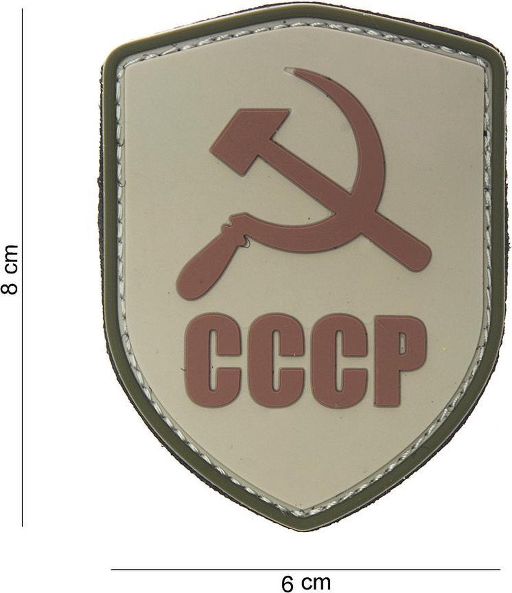 Embleem 3D PVC Schild CCCP beige