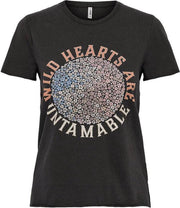 Onllucy Life Reg S/s Flower Box Top 15235739 Black/untamable