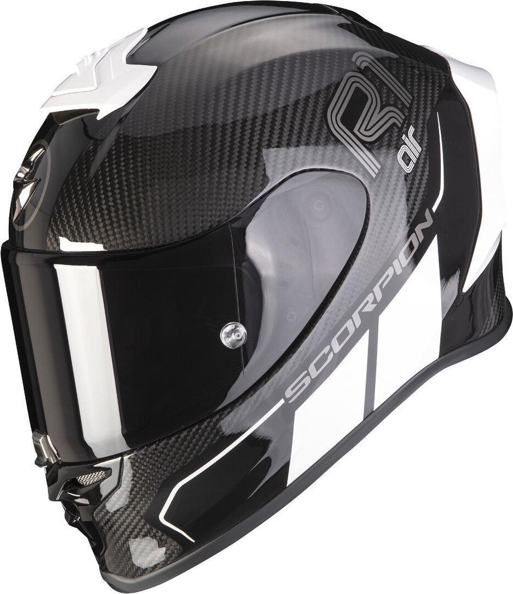 Scorpion EXO-R1 Carbon Corpus II Black White Full Face Helmet S