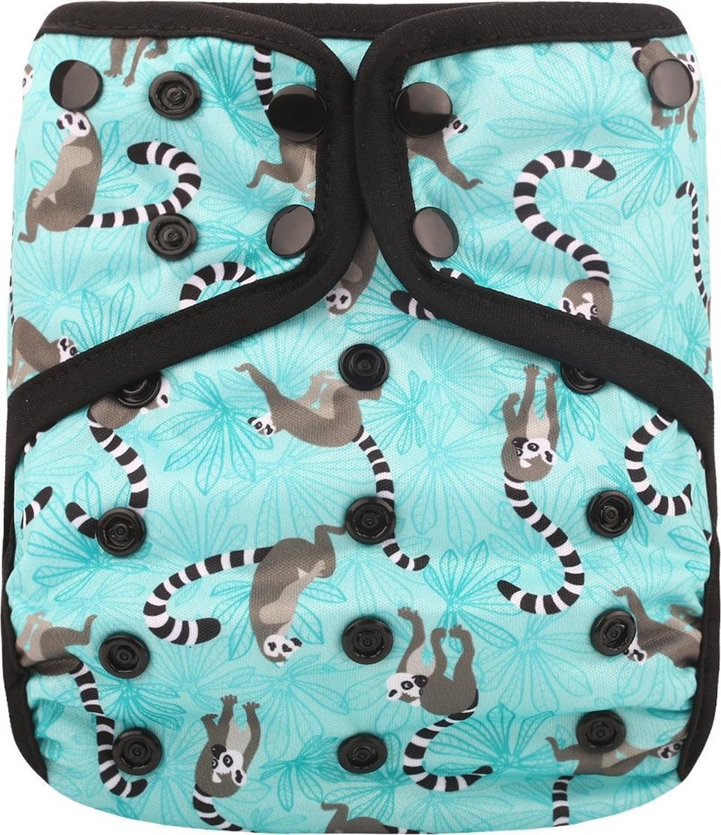 Luierbroekje - Maki Aapjes | HappyBear | Overbroekje | Wraps | Tweedelig systeem | Wasbare luiers