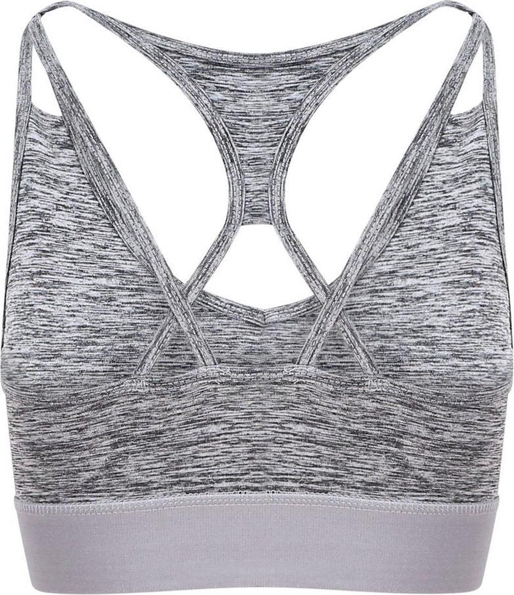 AWDis Gewoon Cool Womens/Ladies Girlie Cross Back Crop Top (Grijze Melange)
