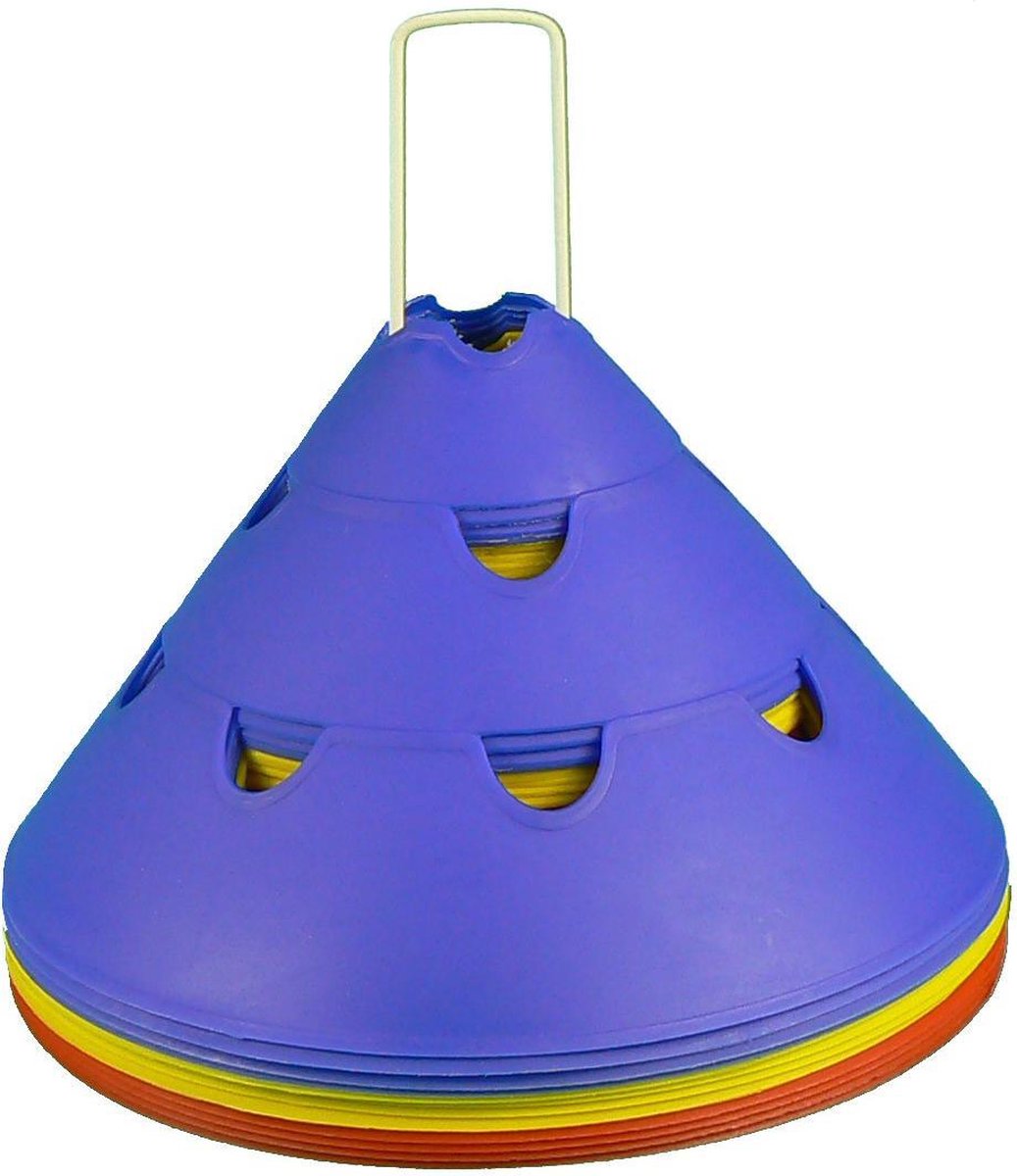 Markeerschotels|Multi Marker | Afbakenschotels Mega Ø 30 cm | Met gaten voor stokken | 12 stuks op houder