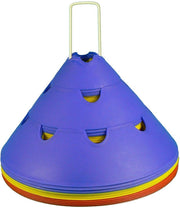 Markeerschotels|Multi Marker | Afbakenschotels Mega Ø 30 cm | Met gaten voor stokken | 12 stuks op houder