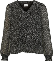 VILA VIAMIONE V-NECK L/S TOP/SU - NOOS Dames Top  - Maat 40