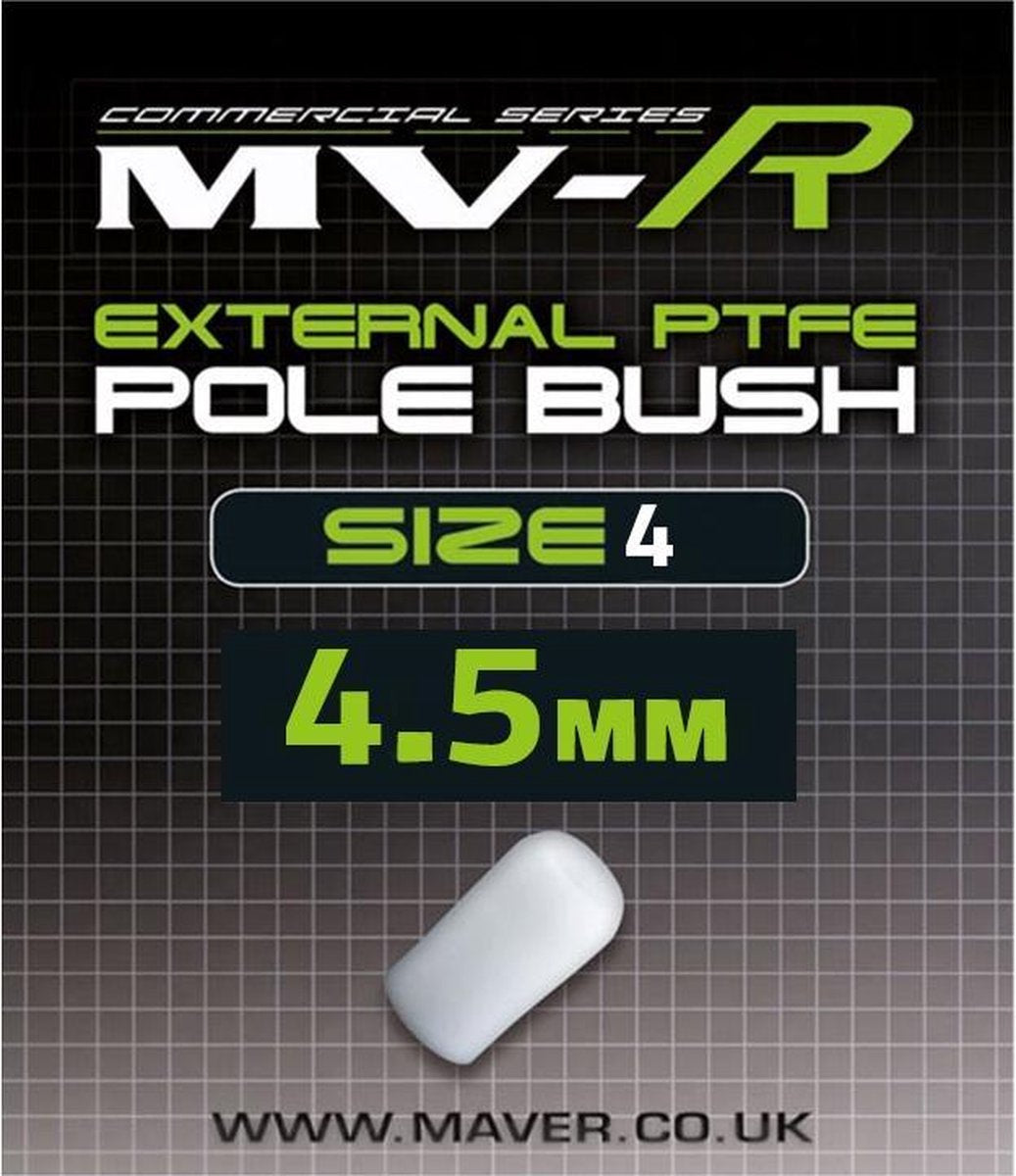 Maver MV-R External Pole Bush - Maat 4 - 4.5mm - Wit