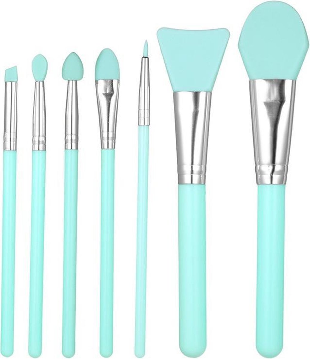 Masker kwast - Gezichtsmasker kwast - Set van 5 - Blauw - Make up kwasten set - Gezichtsmaskers verzorging