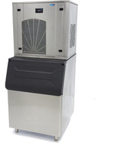 Crushed Ice Machine - 400 kg per 24 uur - 200 kg opslag - RVS - met Waterklep - Luchtgekoeld - Horeca Schilferijsmachine - Schaafijs - Maxima