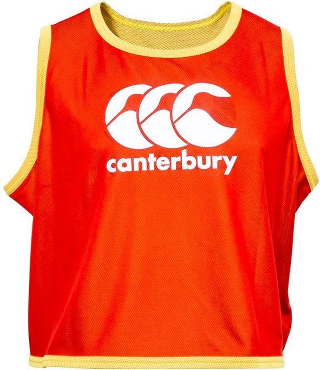 Reversible Rugby Bibs Yellow Red - maat S