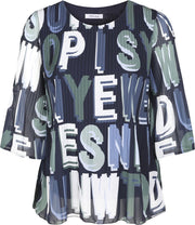 Blouse met letterprint