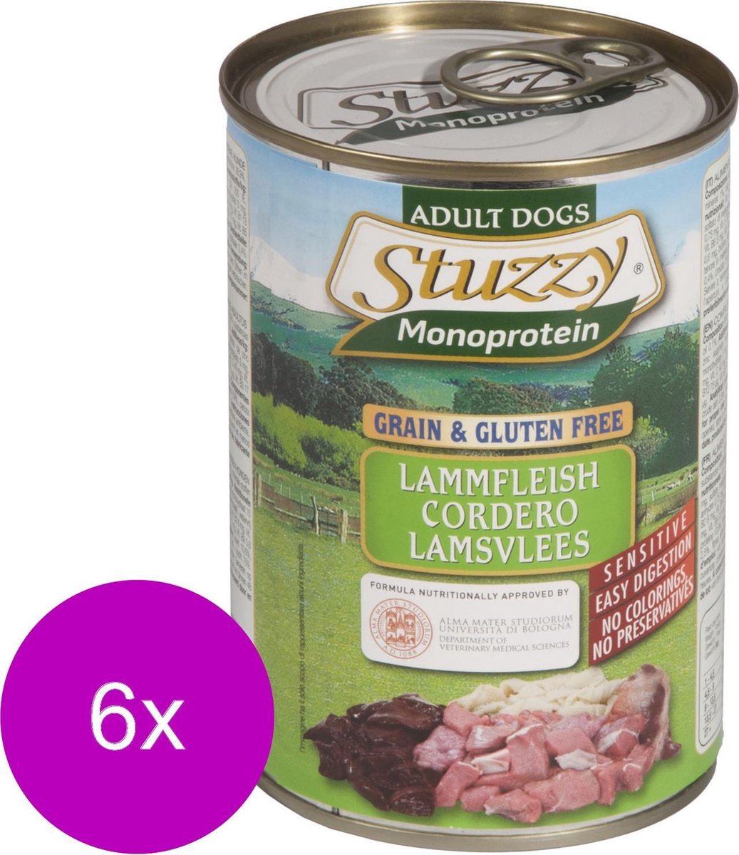 Stuzzy Blik Adult 400 g - Hondenvoer - 6 x Lam