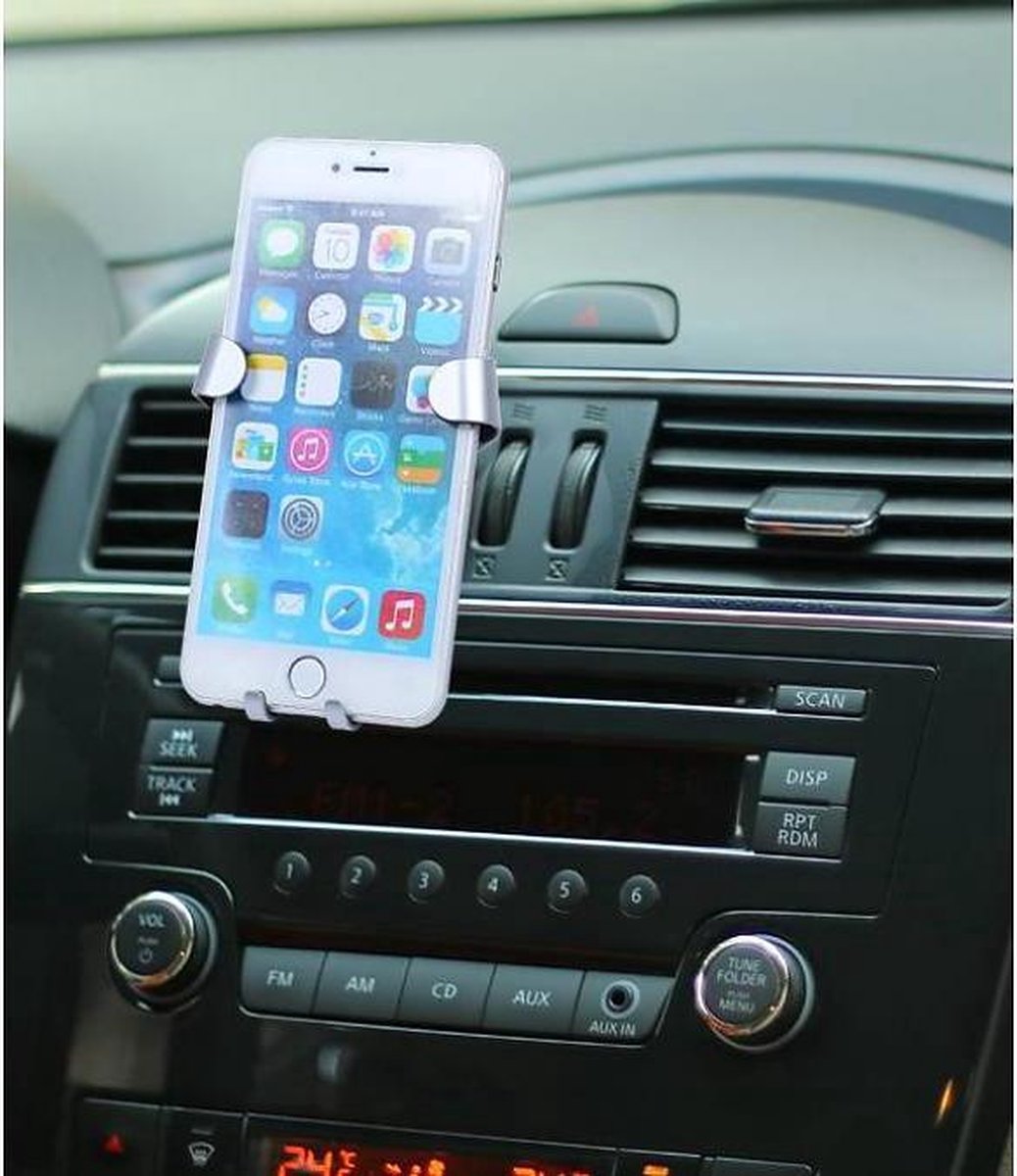 Universal Smartphone Houder K11 - Telefoonhouders Auto - Zilver