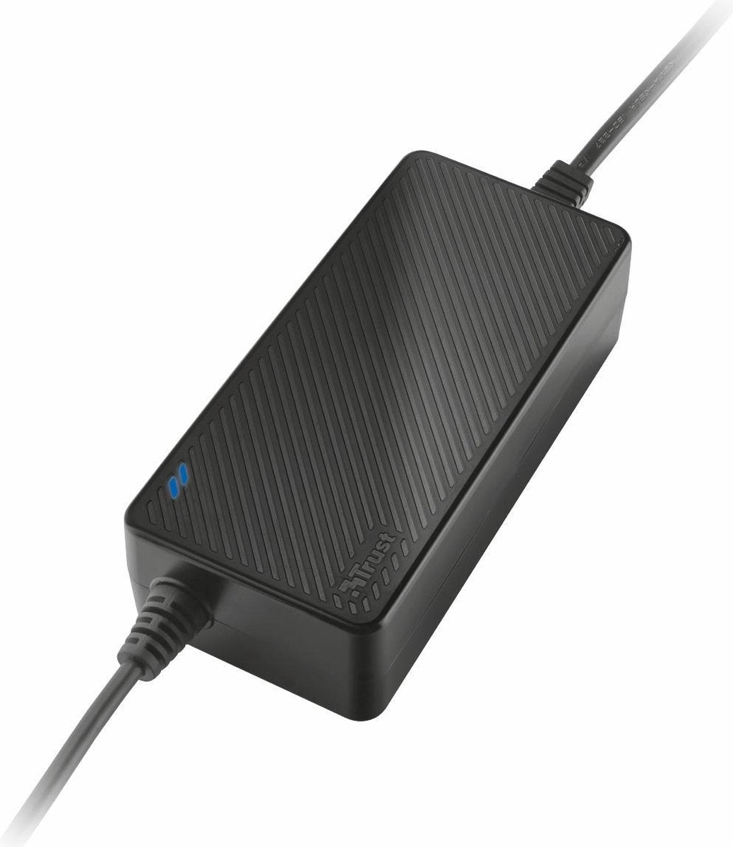 Trust 90W Plug & Go Smart Laptop Charger - Zwart